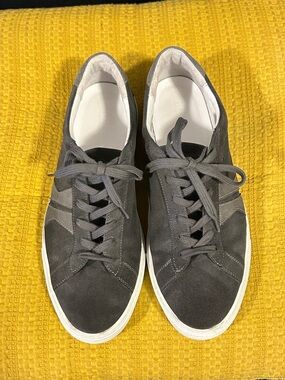 KOIO Men's Gray Suede Lace-Up Sneakers made in Italy